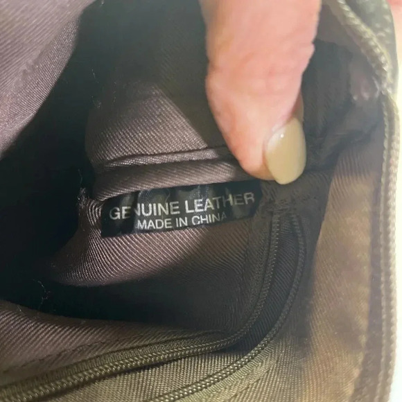 Fossil Small Dark Chocolate Genuine Leather Boho Hippie Crossbody Bag Vintage - Picture 13 of 14